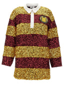 エリザベッタ・フランチの縞模様のスパンコールドレス