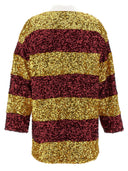 エリザベッタ・フランチの縞模様のスパンコールドレス