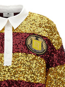 エリザベッタ・フランチの縞模様のスパンコールドレス