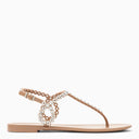 Aquazzura Almost Bare Powder Pink Sandal With Crystals
