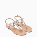 Aquazzura Almost Bare Powder Pink Sandal With Crystals