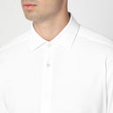 Xacus White Slim Fit Twill Active Shirt