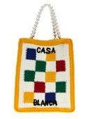 Casablanca 'Cotton Mini Crochet Square' Handbag
