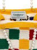 Casablanca 'Cotton Mini Crochet Square' Handbag