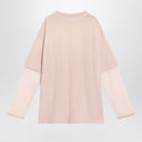 Acne Studios Pink Violet Layered T Shirt With Print