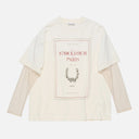 Acne Studios White Layered T Shirt With Print