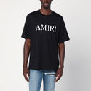 Amiri zwart katoenen t -shirt met logo