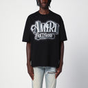 Amiri Oversize Hollywood T Shirt Black With Strass