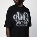 Amiri Oversize Hollywood T Shirt Black With Strass