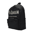 Lo zaino metropolitano Alexander McQueen Black/Off White Synthetic