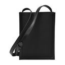 Mini bolso de cuerpo cruzado en cuero negro