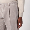 Pantaloni di vellutoy di Santaniello Beige