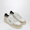 Autry Medalist Trainer In White/Black Leather And Suede