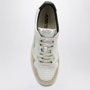 Autry Medalist Trainer In White/Black Leather And Suede