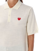 Comme Des Garcons Play Sweaters White