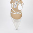 Jimmy Choo Champagne Coloured Azia 75 Pump In Glittered Leather