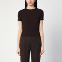 Roberto Collina Brown Ribbed Sweater