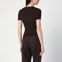 Roberto Collina Brown Ribbed Sweater