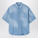 Acne Studios Blue Cotton Linen Blend Shirt