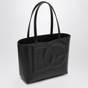 Dolce&Gabbana Dg Logo Black Leather Small Tote Bag