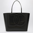 Dolce&Gabbana Dg Logo Black Leather Medium Tote Bag
