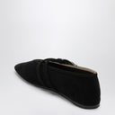 Le Monde Béryl Black Suede Ballerina Claudia