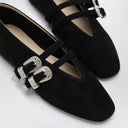 Le Monde Béryl Black Suede Ballerina Claudia