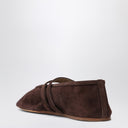 Le Monde Béryl Brown Suede Claudia Ballet Flats