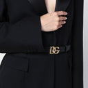 Dolce & Gabbana Black Logo Boucle Boucle