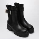 Bota de quelsea de cuero negro de givenchy voyou