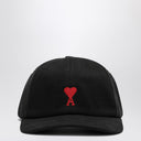 Ami Paris Black Baseball Cap mit Logo