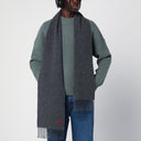 Ami Paris dunkelgrau Ami de Coeur Wolle Schal