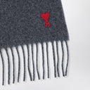 Ami Paris dunkelgrau Ami de Coeur Wolle Schal