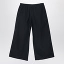 Acne Studios Black Nylon And Cotton Blend Wide Trousers