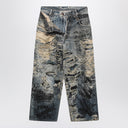 Acne Studios Jeans 2023 With Multicoloured Trompe L'oeil Print