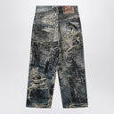 Acne Studios Jeans 2023 With Multicoloured Trompe L'oeil Print