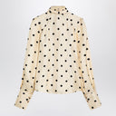 Camicetta di seta Patou pois dot con arco