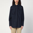 Patou Navy Blue Cotton Shirt