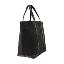 Black Canvas And Sequin Tote L + Zip