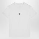 Givenchy wit katoenen t -shirt met logo -borduurwerk