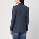 Blazé Milano Navy Blue Double Breadted Jacket في مزيج من الصوف