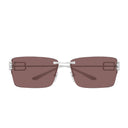Balenciaga Lunettes de soleil Bb0485 Sa 004 Argent/Rouge Unisexe