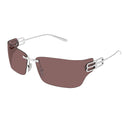 Balenciaga Lunettes de soleil Bb0485 Sa 004 Argent/Rouge Unisexe