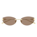 Balenciaga Sunglasses Bb0486 S 004 Gold/Brown Women