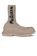 Alexander MC Queen Graffiti treten Slick -Stiefel