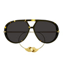 Bottega Veneta Sunglasses Bv1273 S 005 Drop Aviator Brown/Dark Gray Unisex