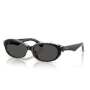 Burberry Sunglasses Be4447 D 412187 Black Vintage Pattern/Dark Grey Women
