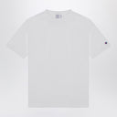 Campione maglietta per il collo dell'equipaggio di cotone bianco