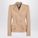 Giacca a doppio petto color cammello sportivo in cammello