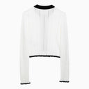 Balmain Black/White Viscose Buttoned Cardigan